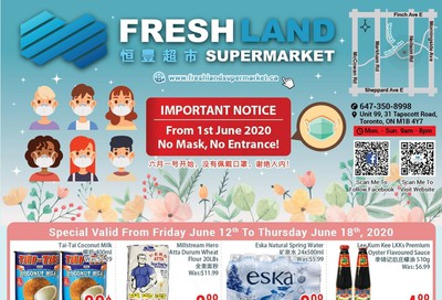 FreshLand Supermarket Flyer June 12 to 18