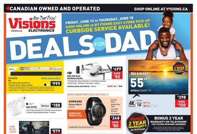 Visions Electronics Deals for Dad Flyer June 12 to 18
