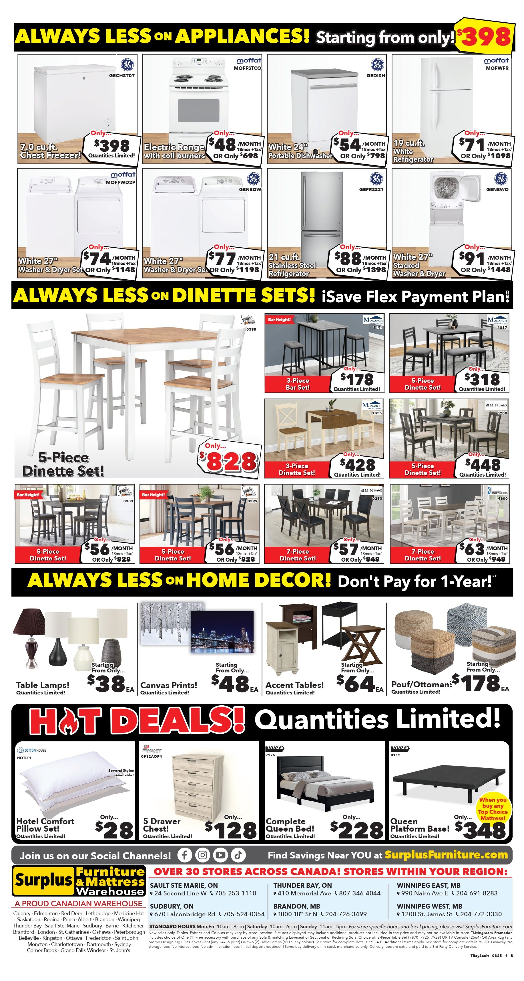 Surplus Furniture & Mattress Warehouse (Thunder Bay) Flyer February 24 to March 2