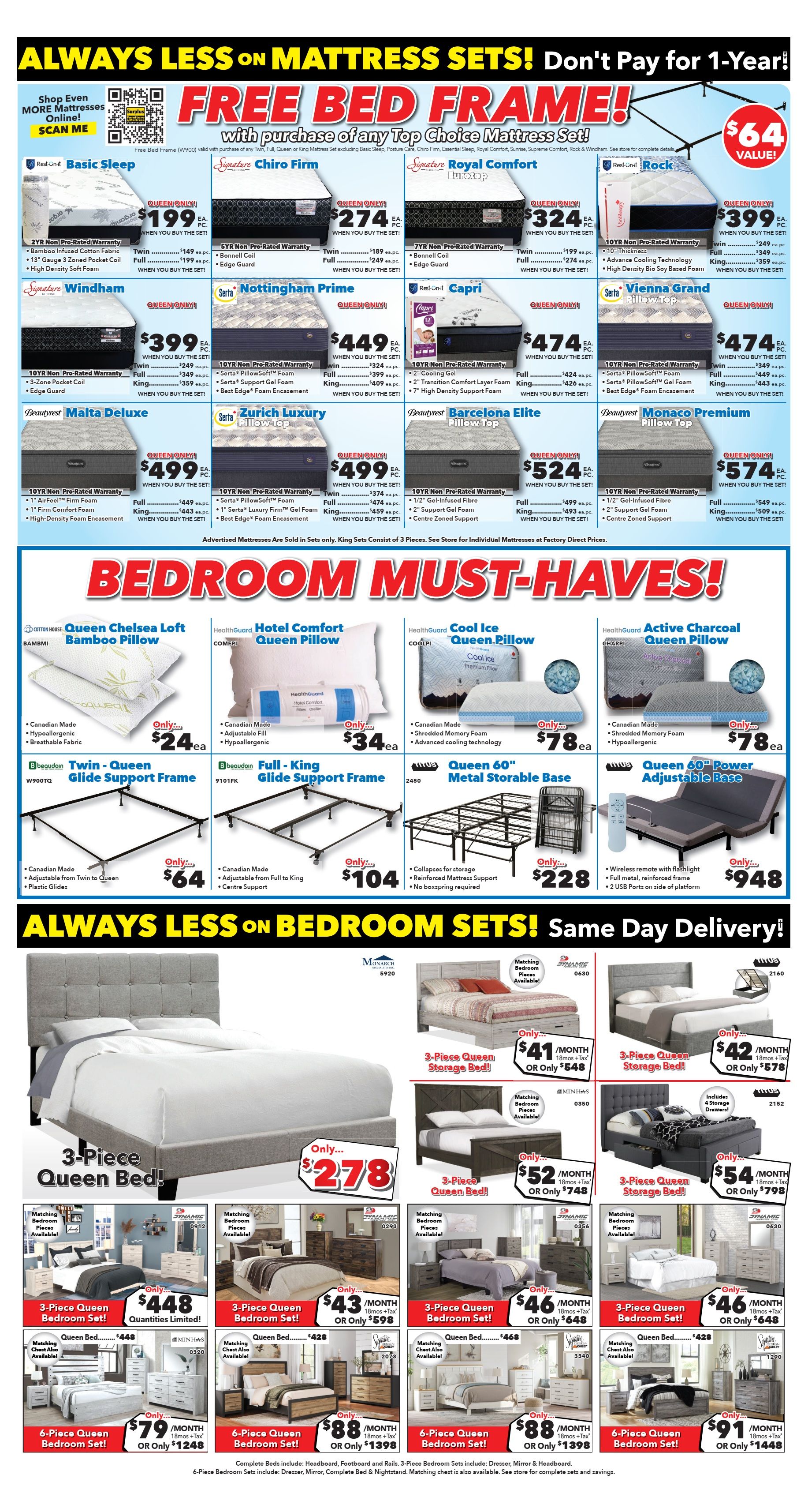 Surplus Furniture & Mattress Warehouse (S. ON) Flyer February 24 to March 2