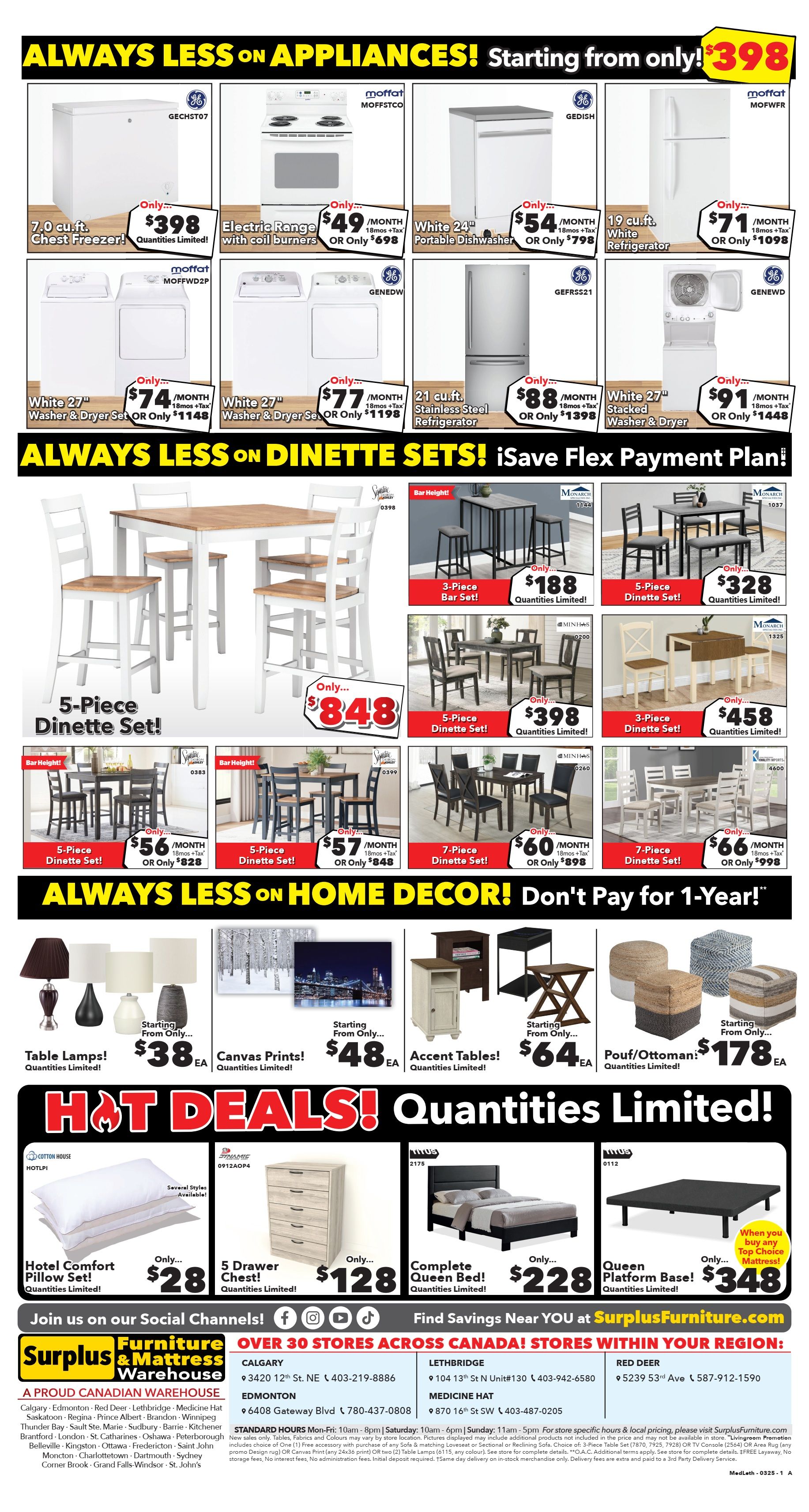 Surplus Furniture & Mattress Warehouse (Medicine Hat, Lethbridge) Flyer February 24 to March 2