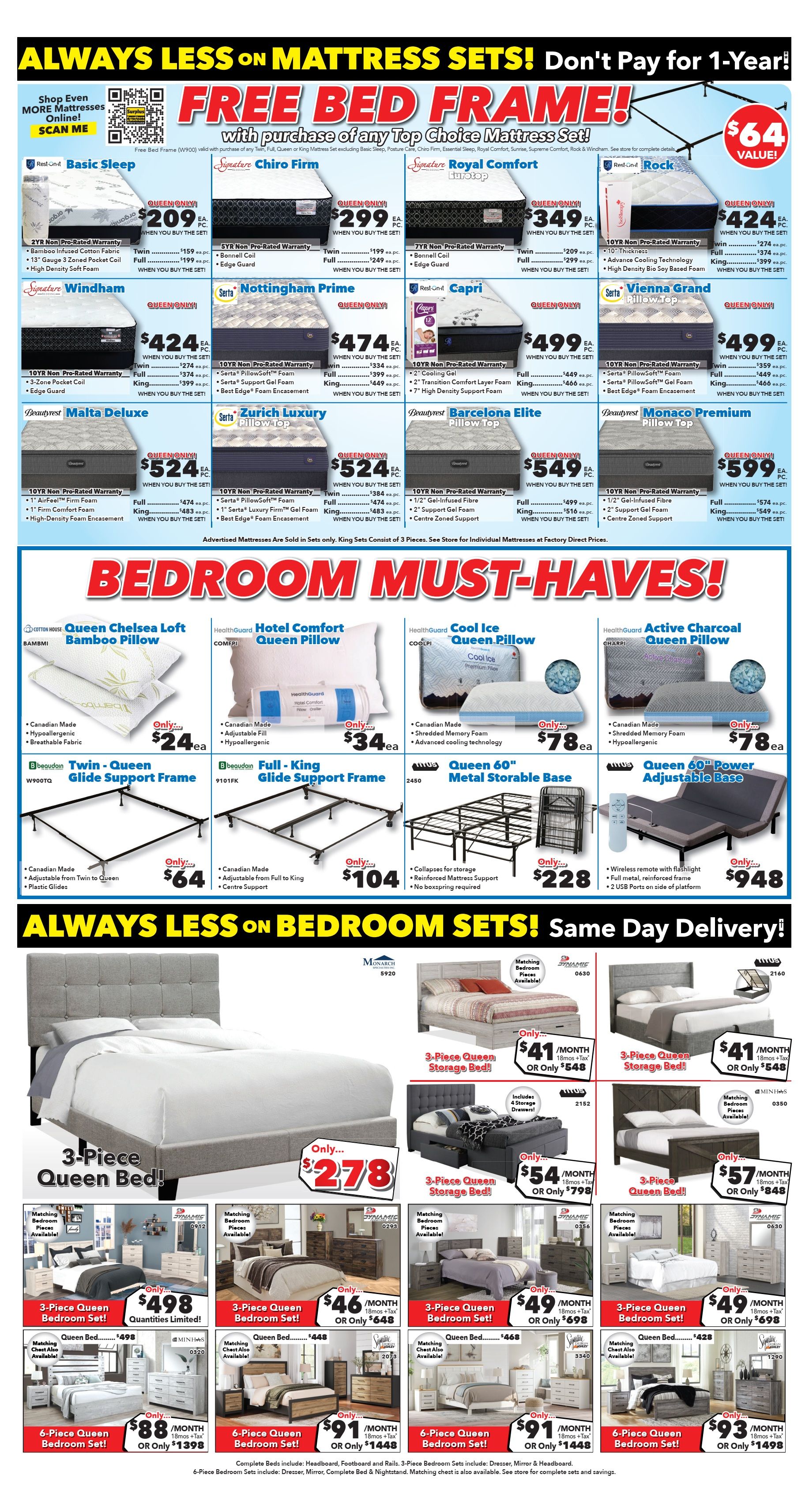 Surplus Furniture & Mattress Warehouse (Dartmouth, Charlottetown, Moncton, Saint John, Fredericton) Flyer February 24 to March 2