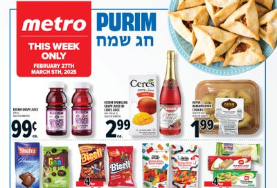 Metro (ON) Purim Flyer February 27 to March 5
