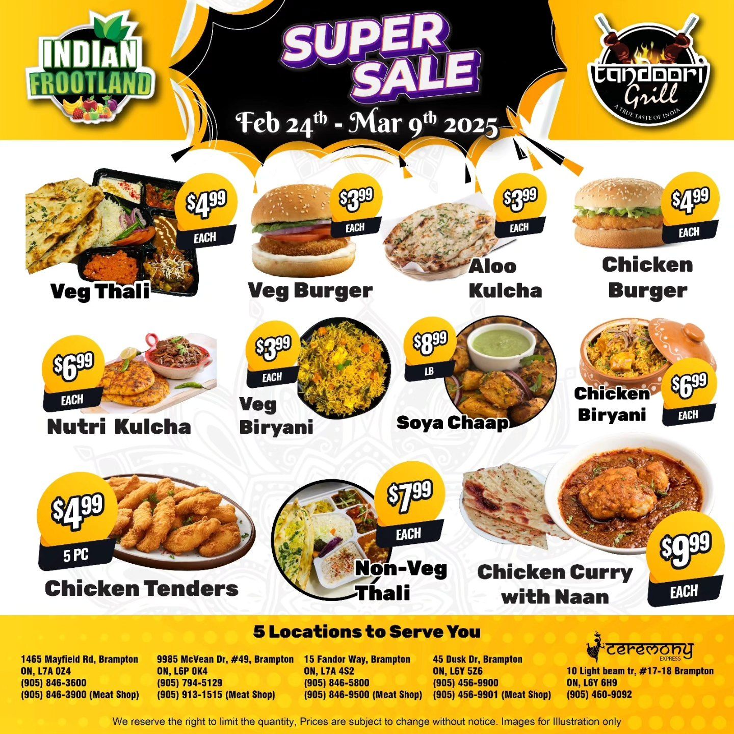 Indian Frootland Flyer February 24 to March 9
