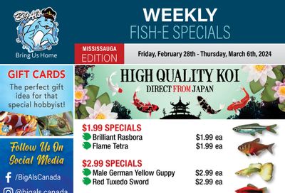 Big Al's (Mississauga) Weekly Specials February 28 to March 6