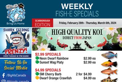 Big Al's (Scarborough) Weekly Specials February 28 to March 6