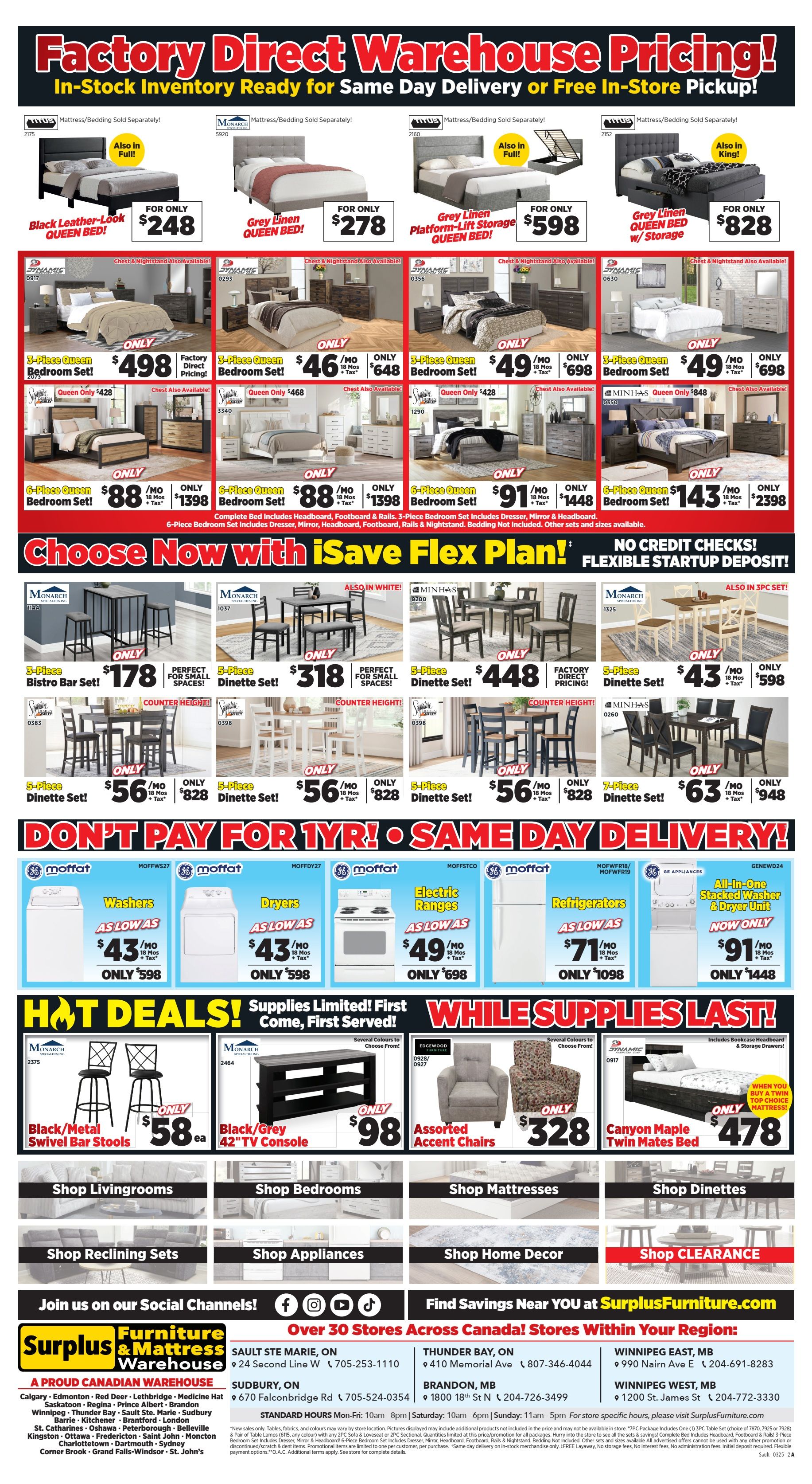 Surplus Furniture & Mattress Warehouse (Sault Ste Marie) Flyer March 3 to 16