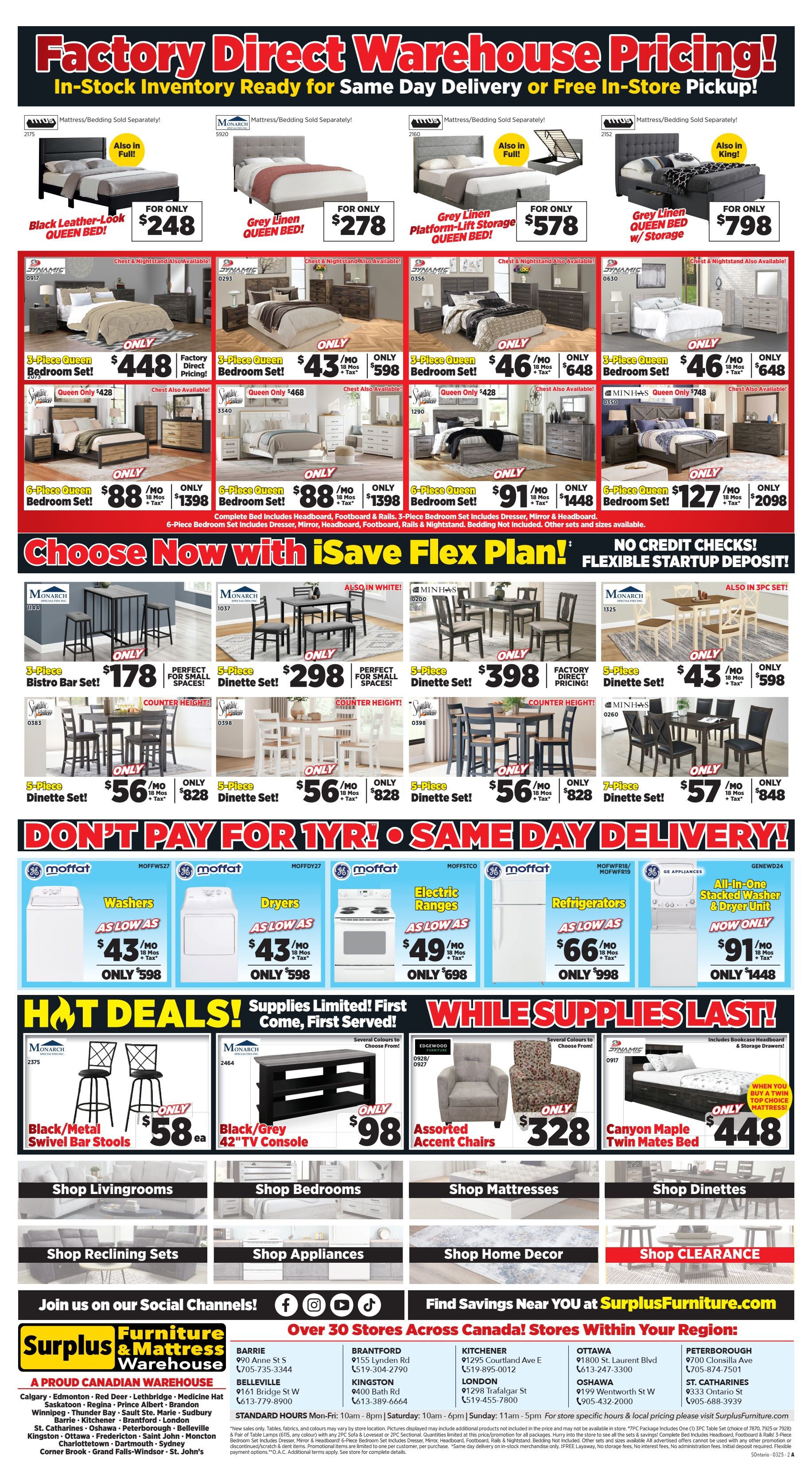 Surplus Furniture & Mattress Warehouse (S. ON) Flyer March 3 to 16