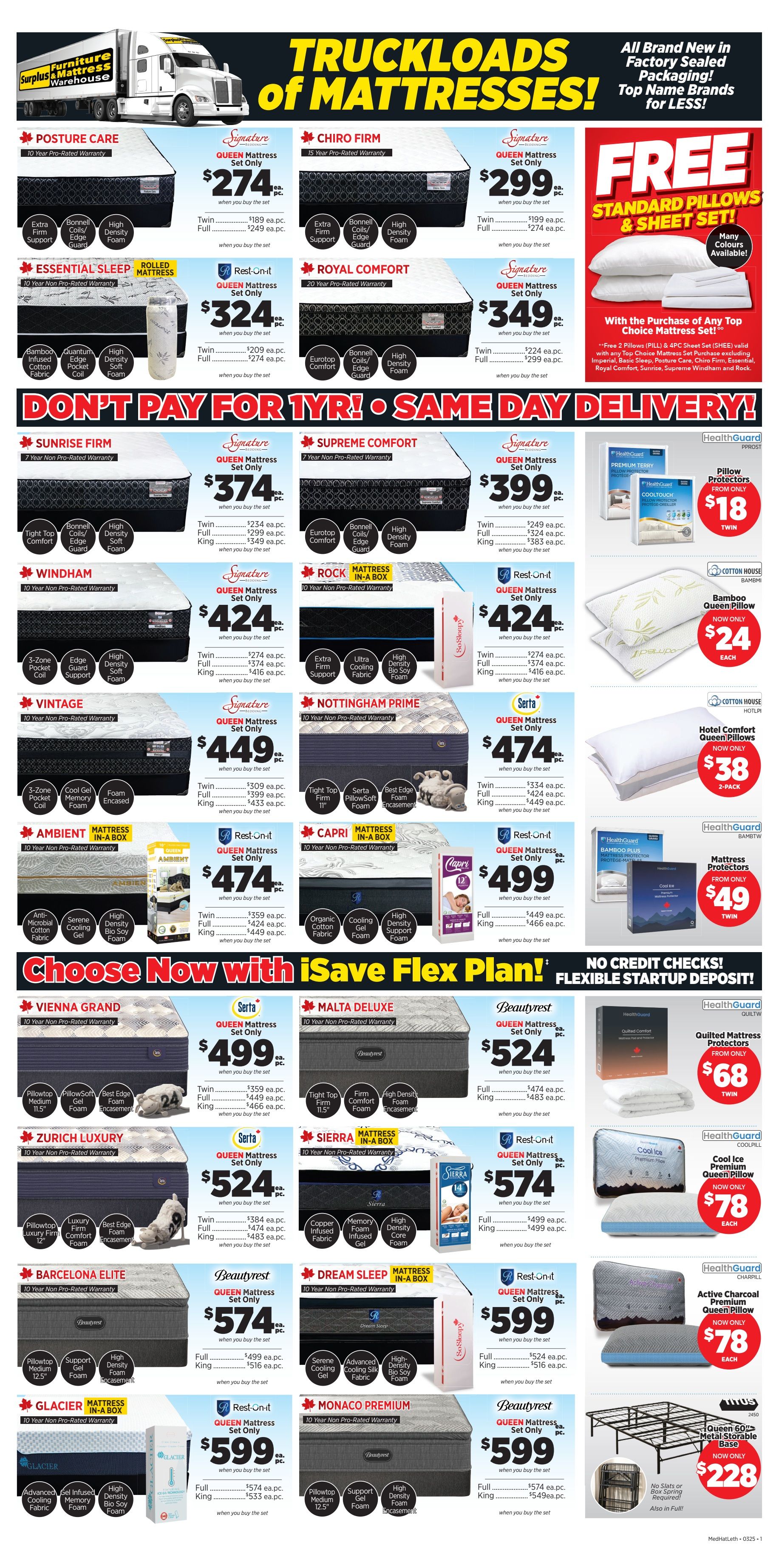 Surplus Furniture & Mattress Warehouse (Medicine Hat, Lethbridge) Flyer March 3 to 16