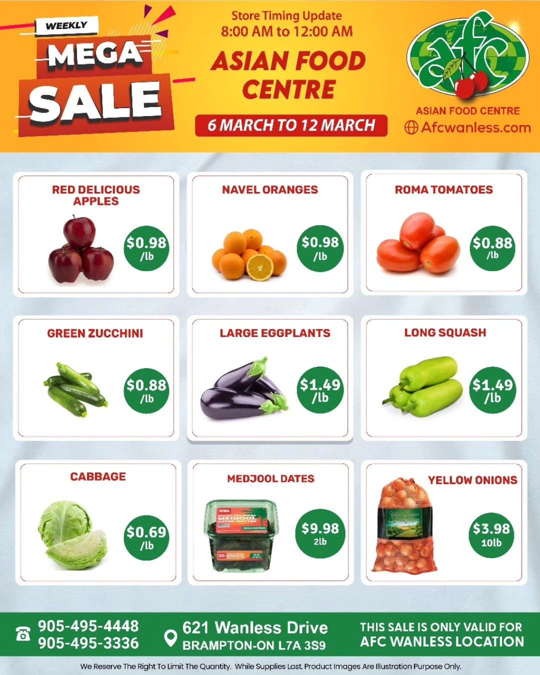 Asian Food Centre (Wanless Dr.) Flyer March 6 to 12