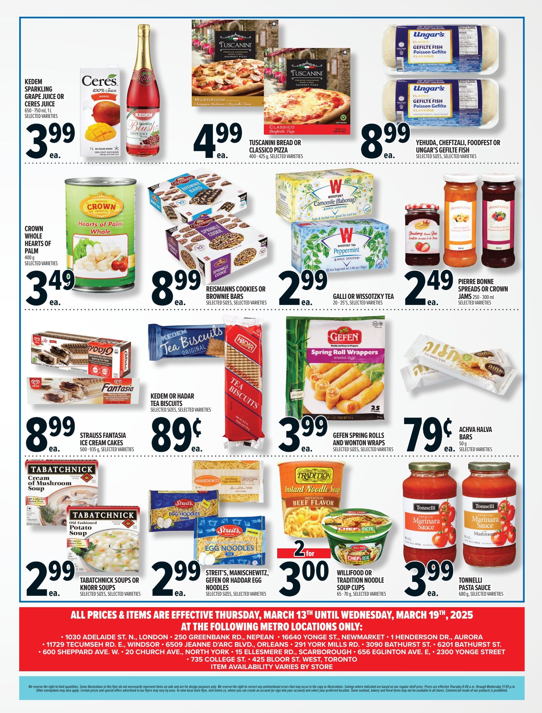 Metro (ON) Purim Flyer March 13 to 19