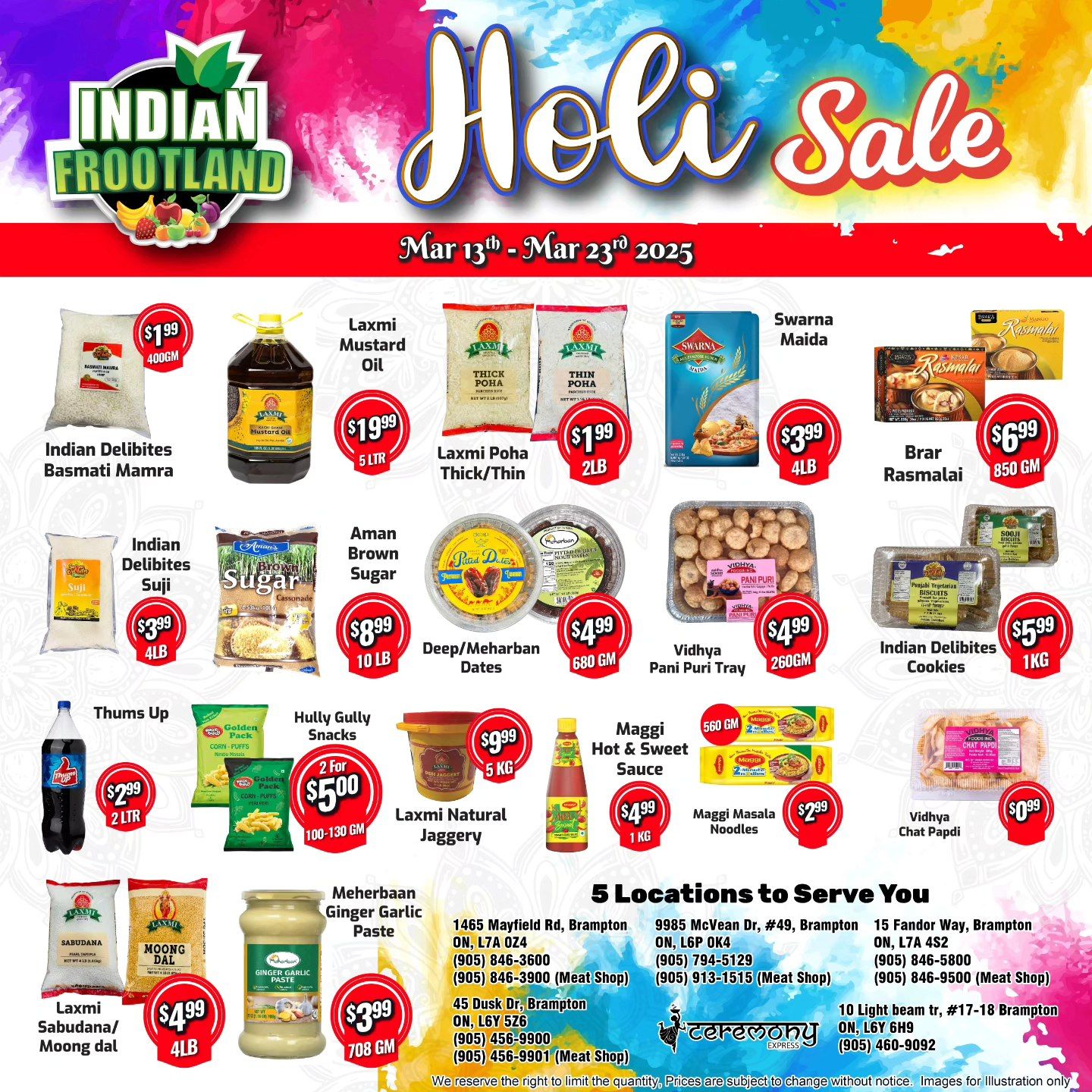 Indian Frootland Flyer March 13 to 23