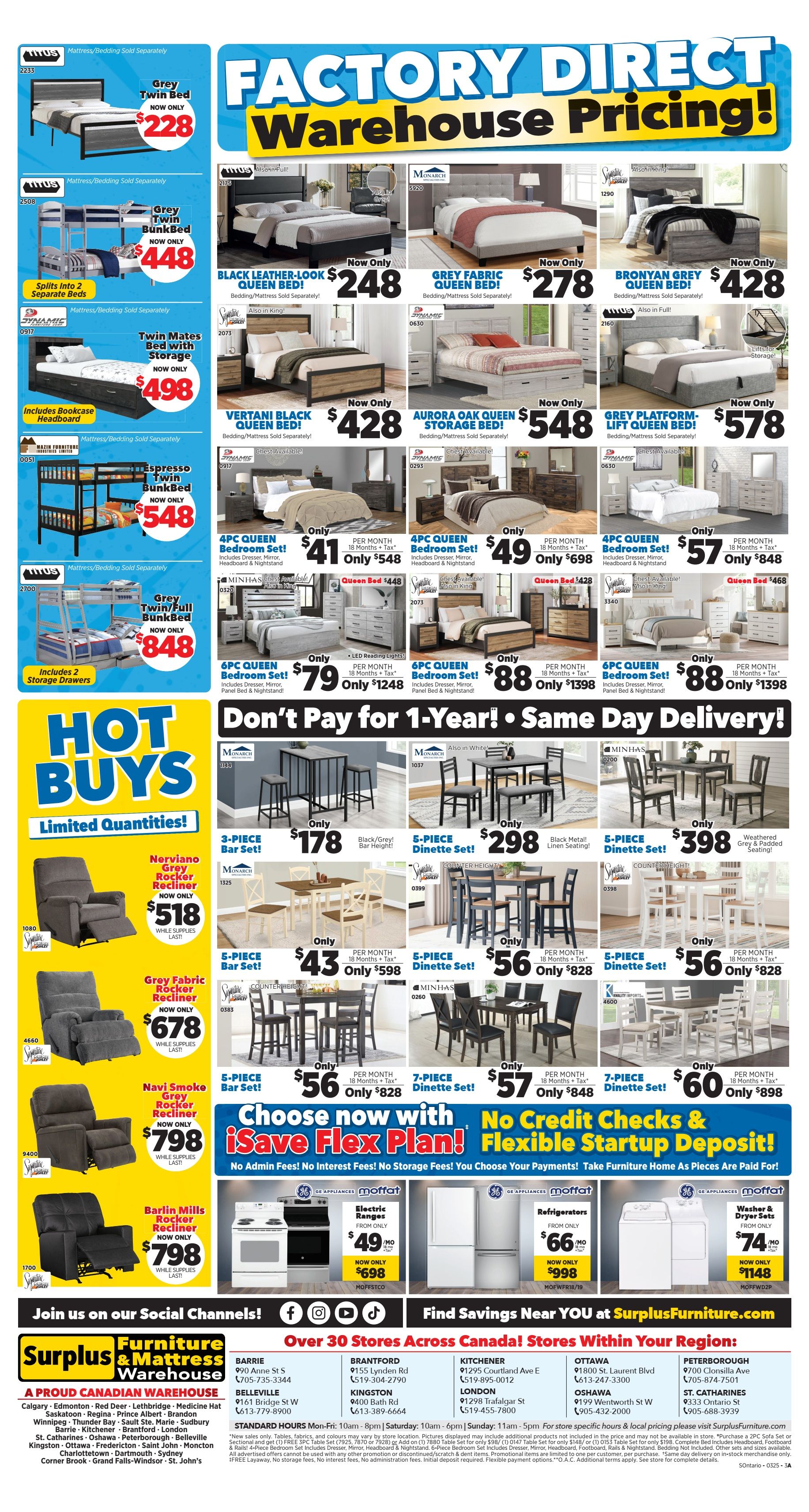 Surplus Furniture & Mattress Warehouse (S. ON) Flyer March 17 to 30