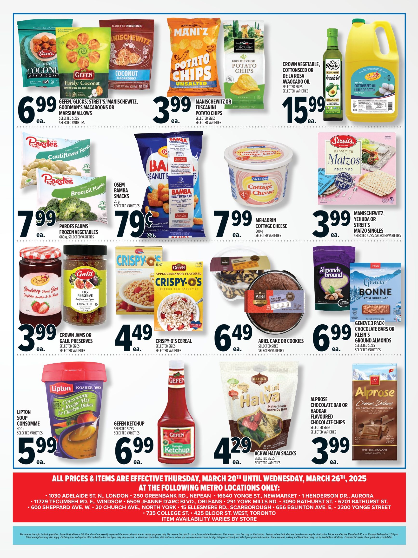 Metro (ON) Happy Passover Flyer March 20 to 26