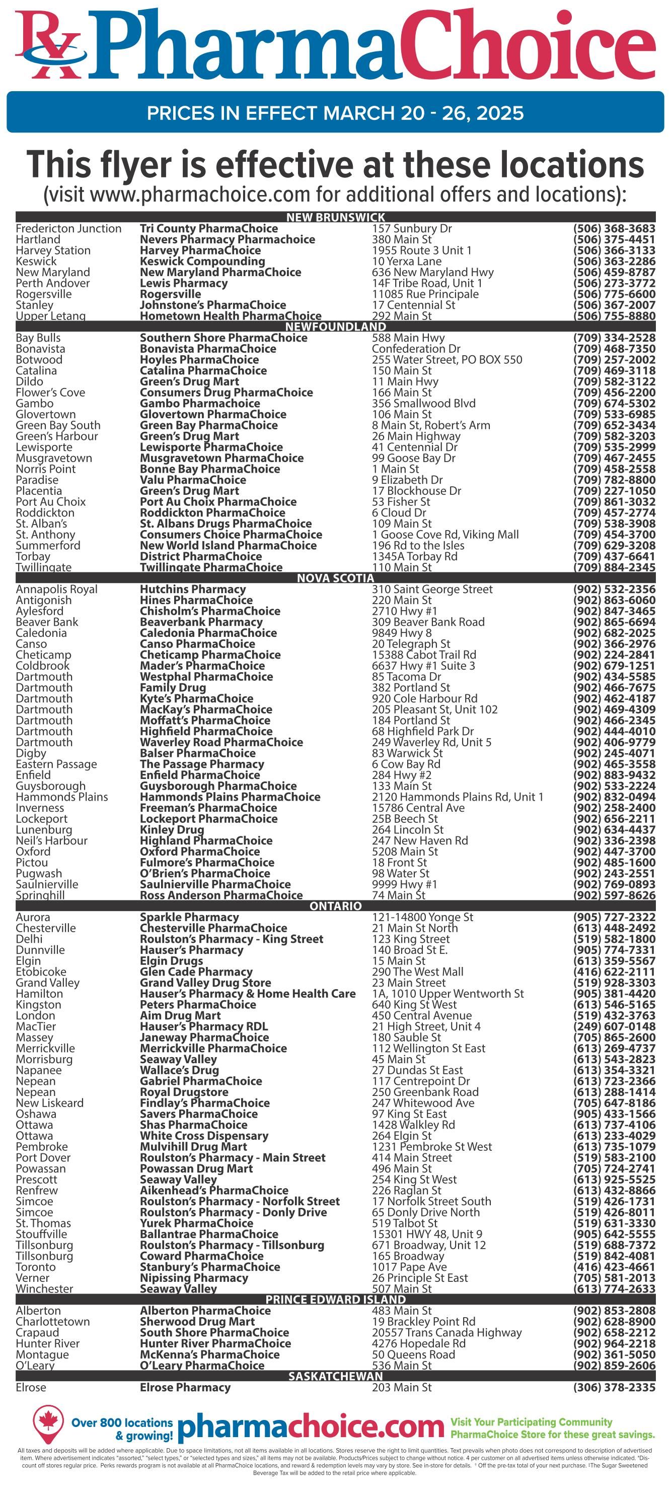 PharmaChoice (ON & Atlantic) Flyer March 20 to 26