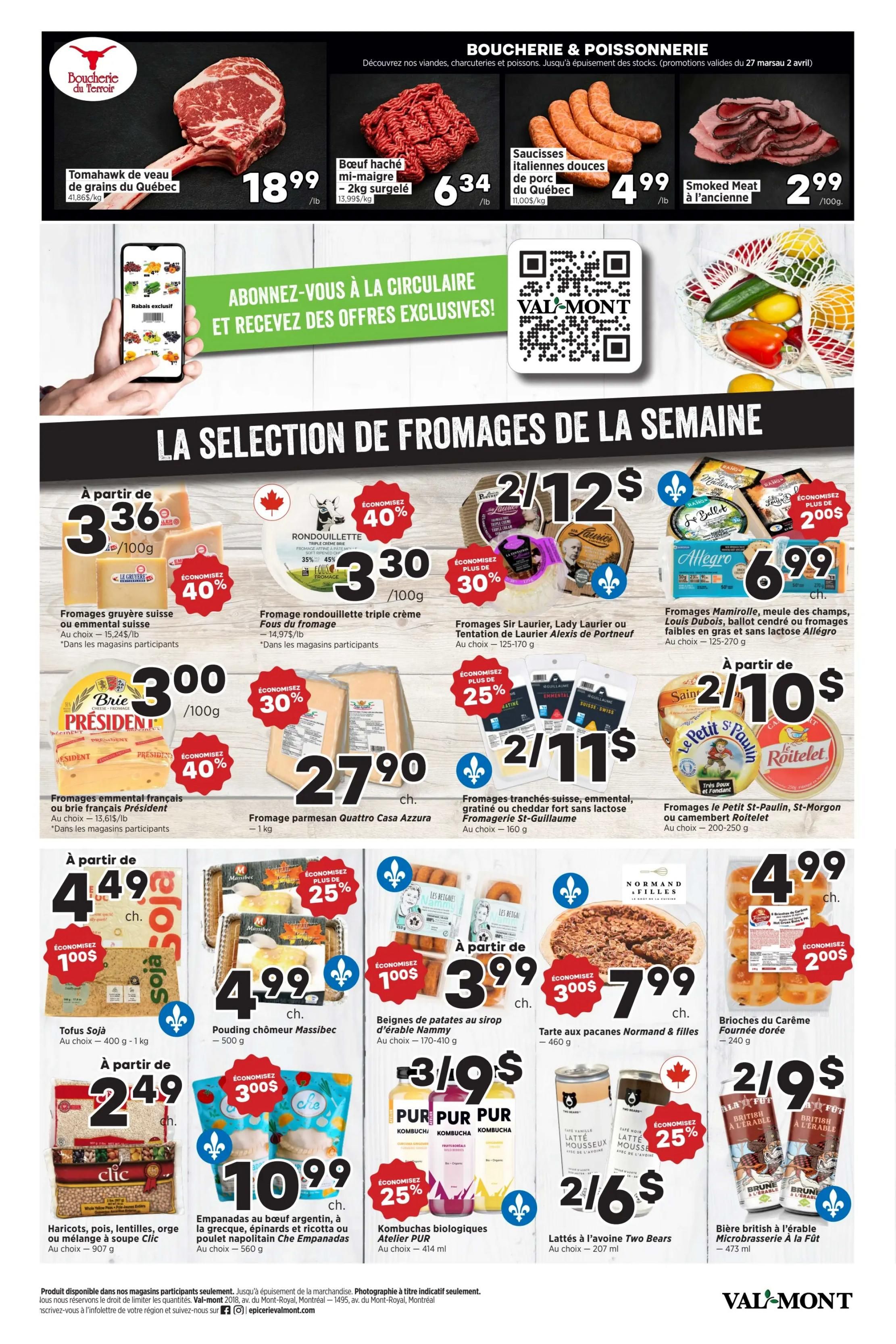 Val-Mont Flyer March 27 to April 2