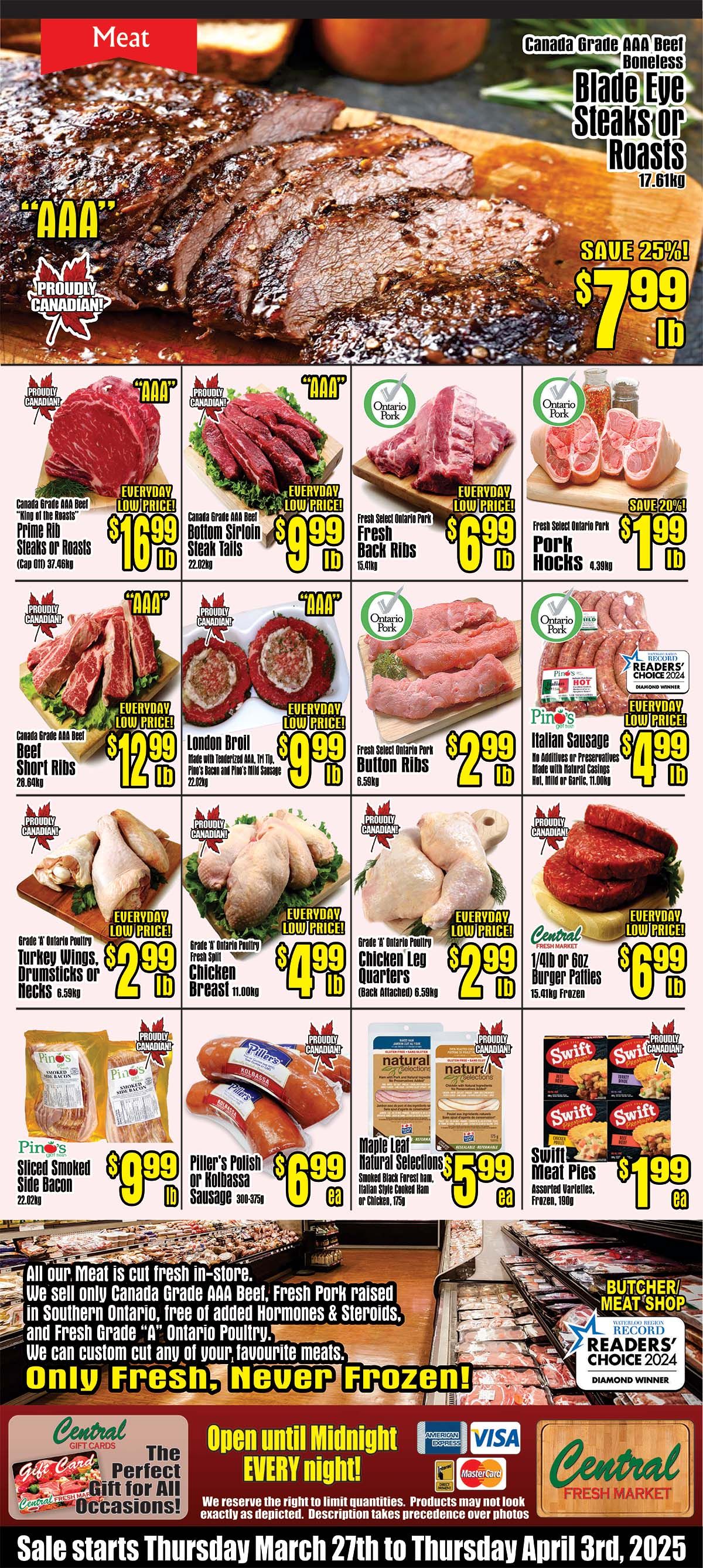 Central Fresh Market Flyer March 27 to April 3
