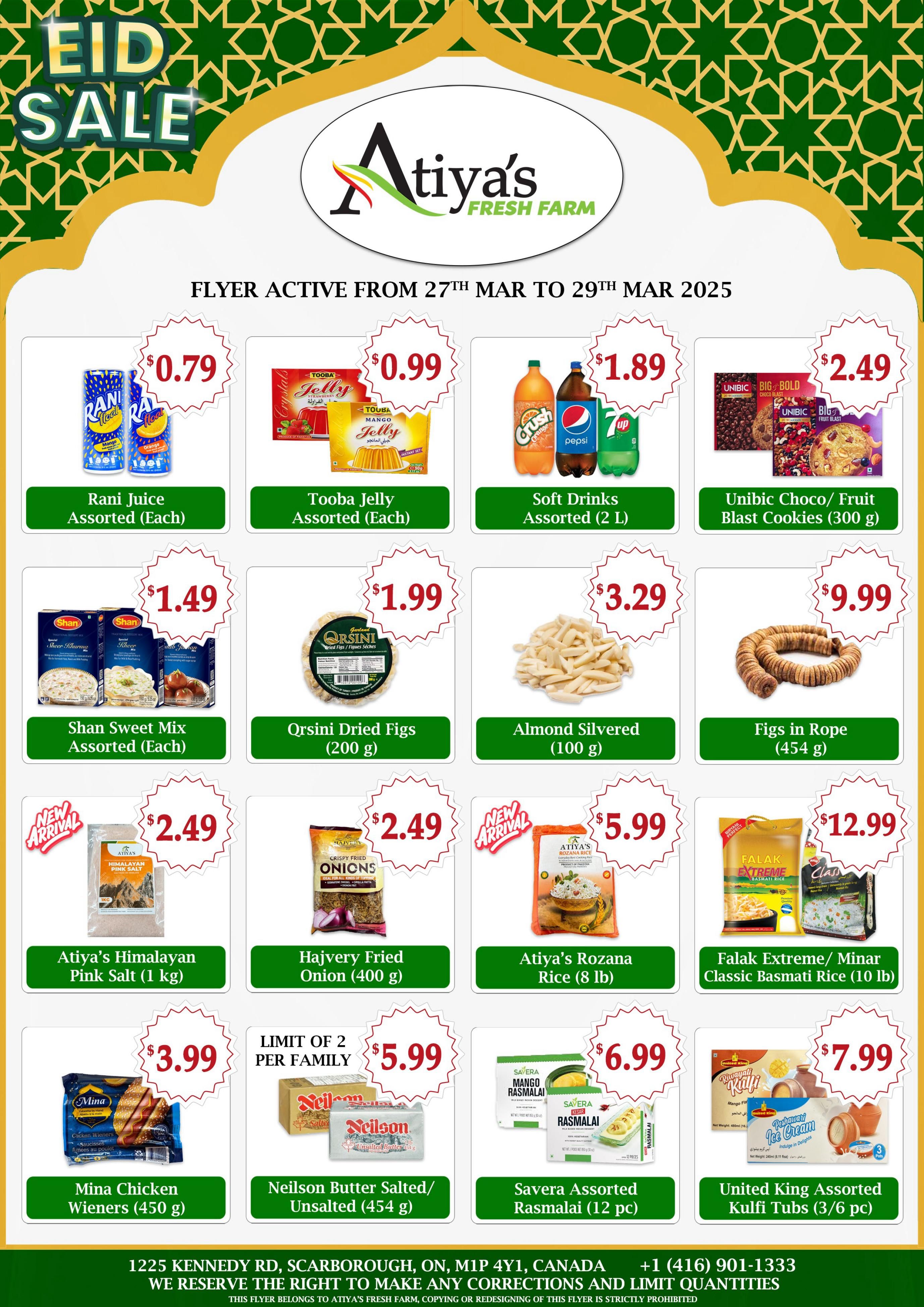 Atiya's Fresh Farm Flyer March 27 to 29