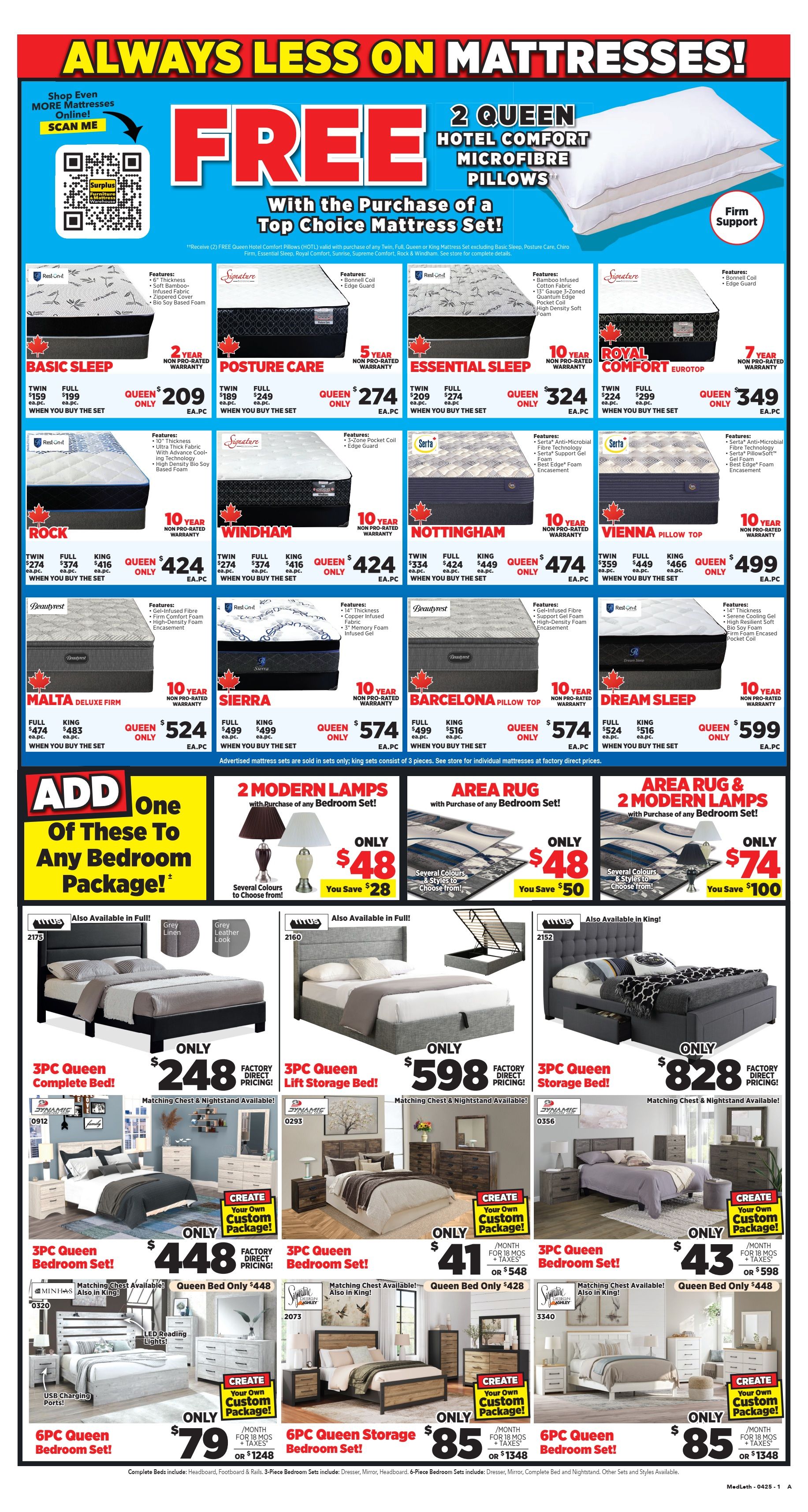 Surplus Furniture & Mattress Warehouse (Medicine Hat, Lethbridge) Flyer March 31 to April 20