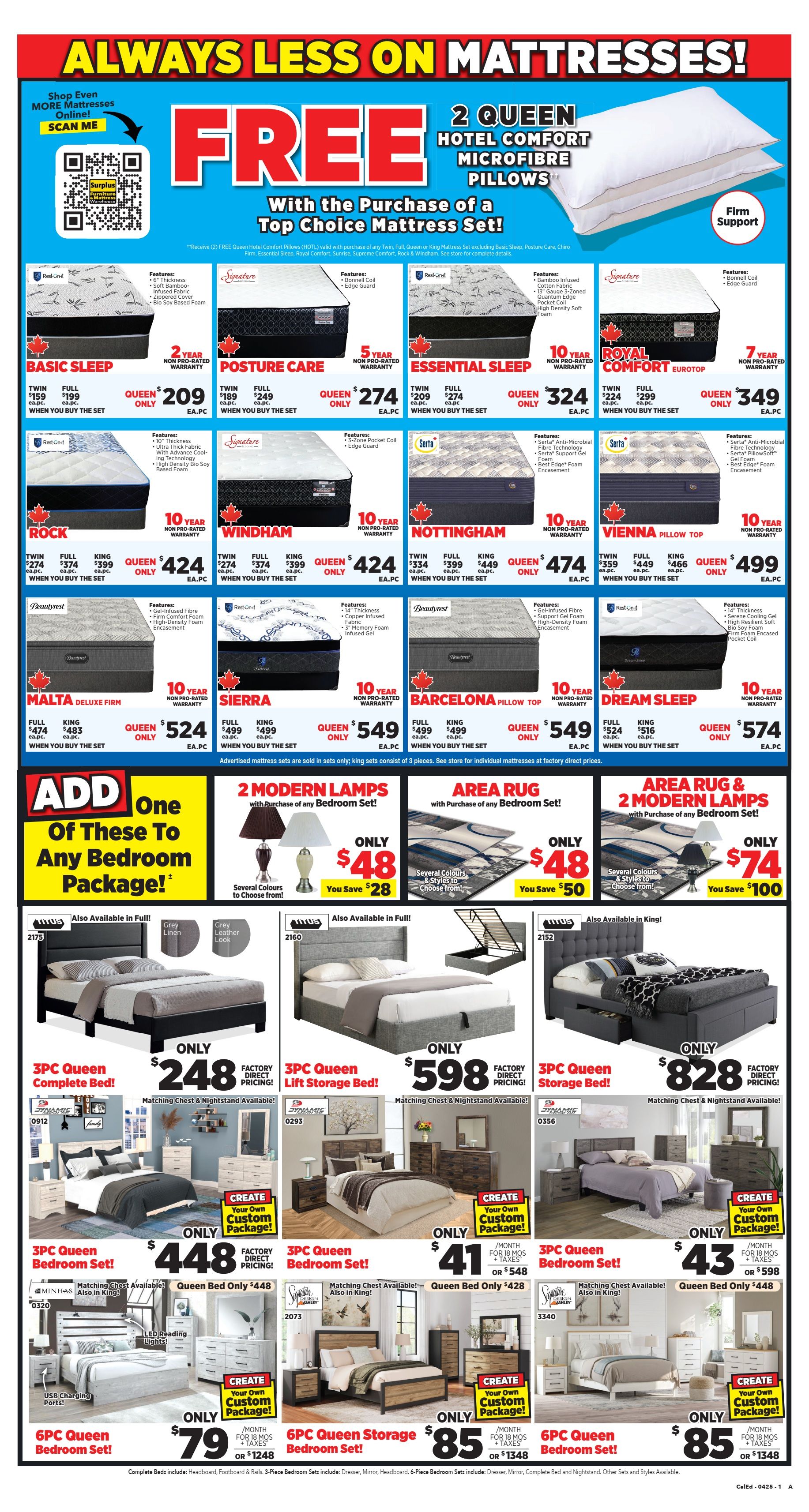 Surplus Furniture & Mattress Warehouse (Calgary, Edmonton) Flyer March 31 to April 20