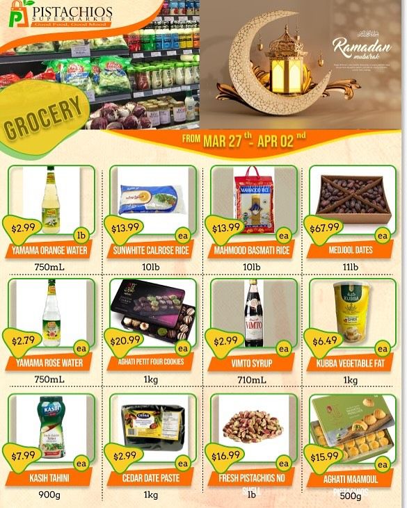 Pistachios Supermarket Flyer March 27 to April 2