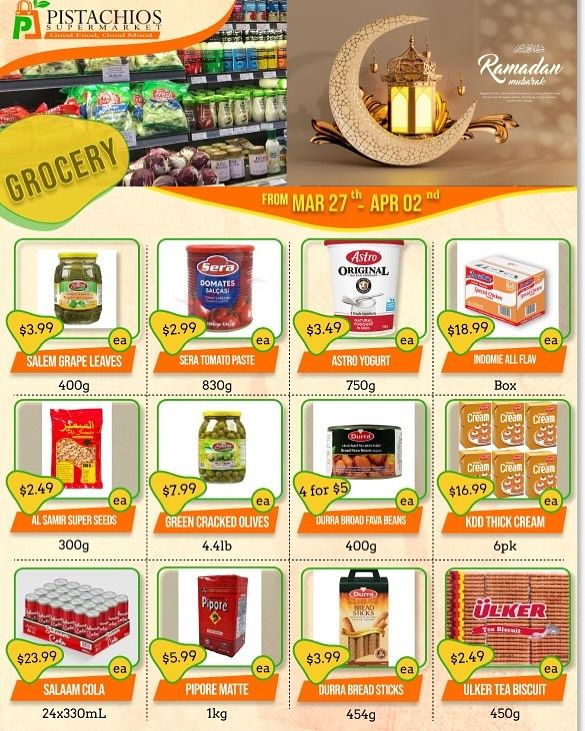 Pistachios Supermarket Flyer March 27 to April 2