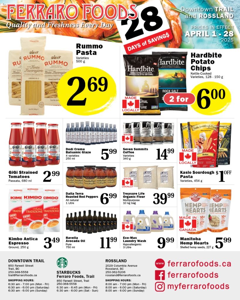 Ferraro Foods Monthly Flyer April 1 to 28