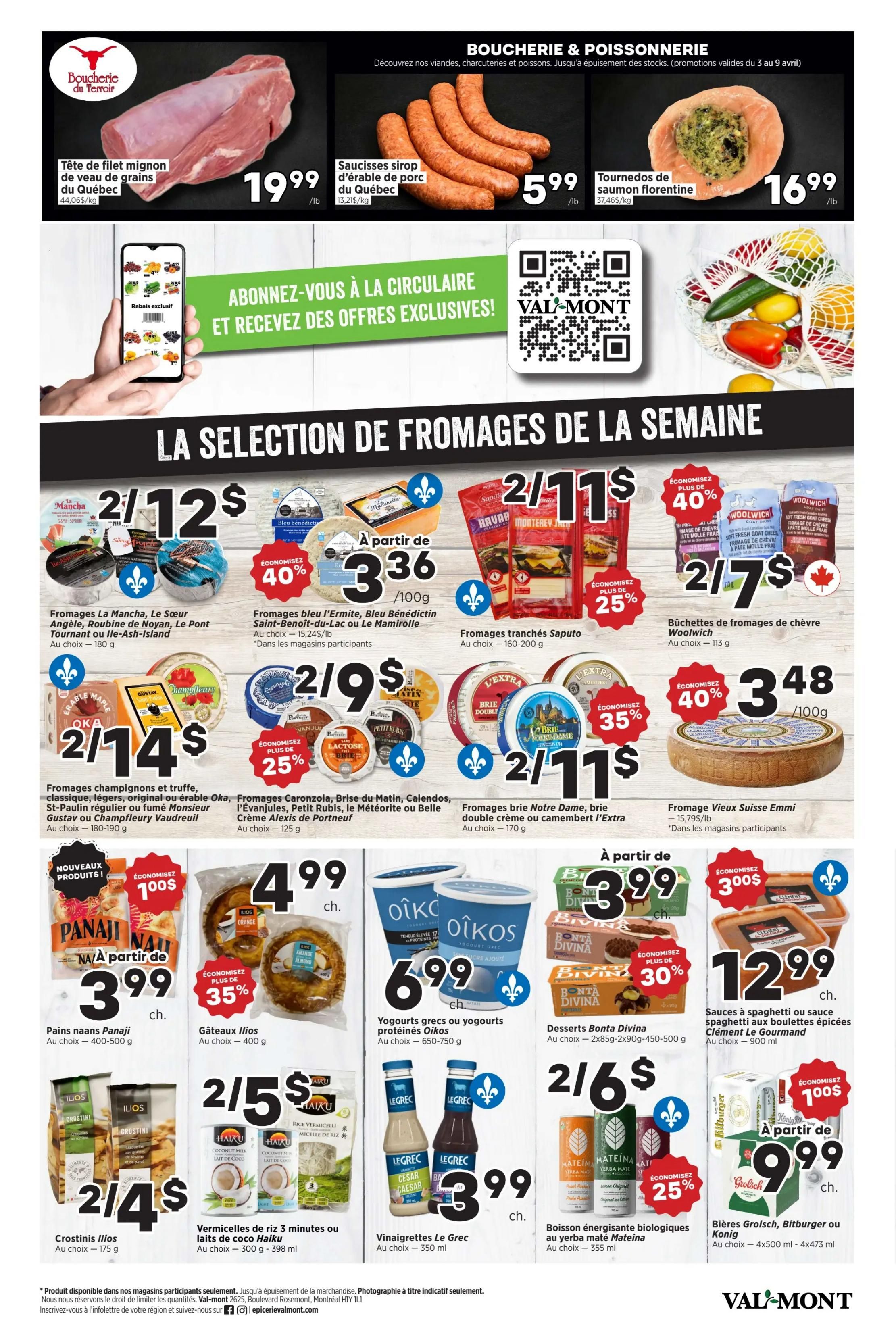 Val-Mont Flyer April 3 to 9