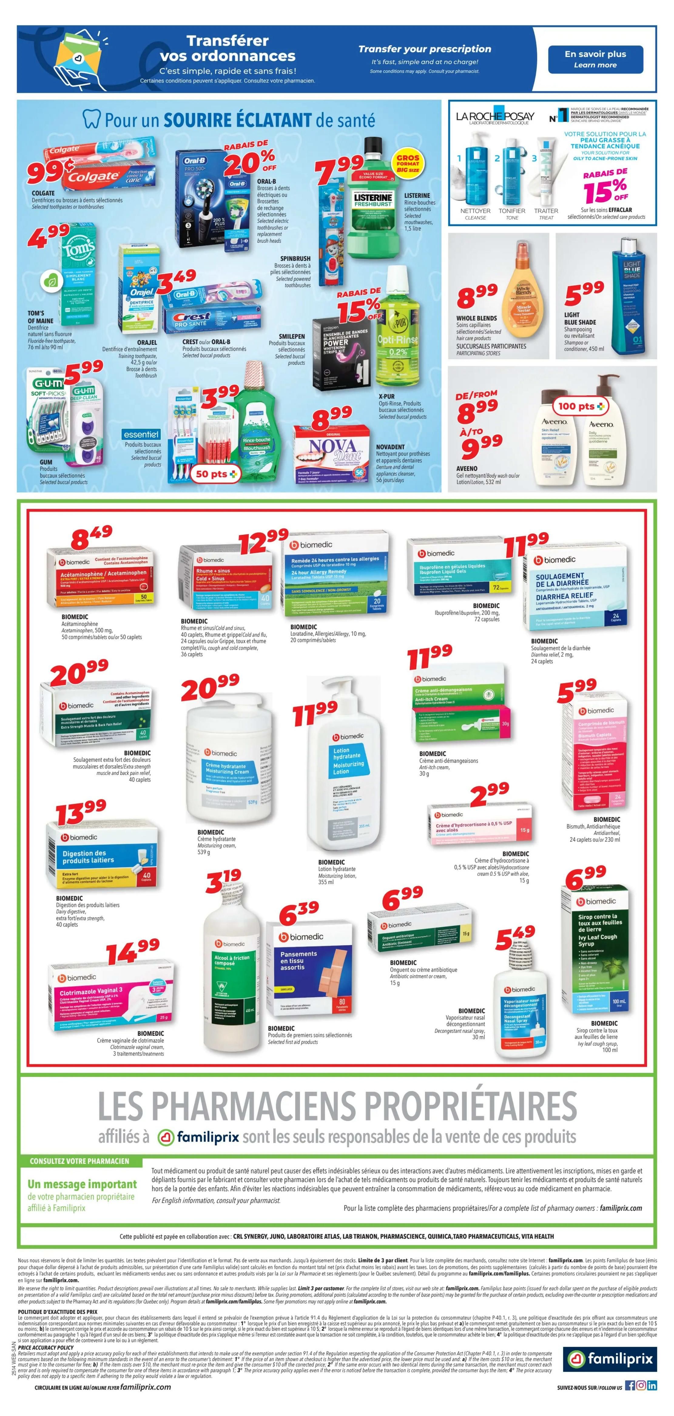 Familiprix Sante Flyer April 3 to 9