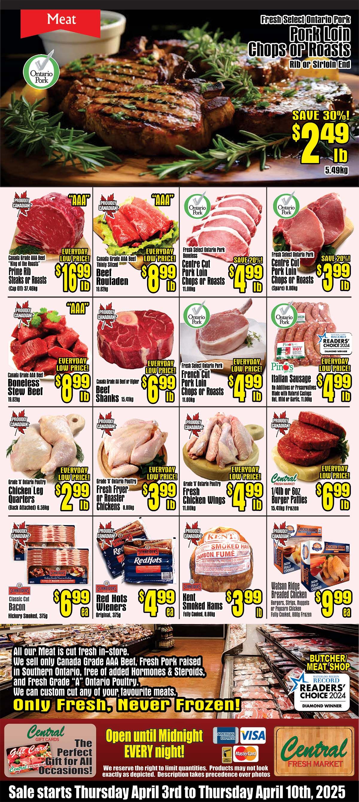 Central Fresh Market Flyer April 3 to 10