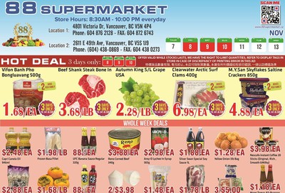 88 Supermarket Flyer November 7 to 13