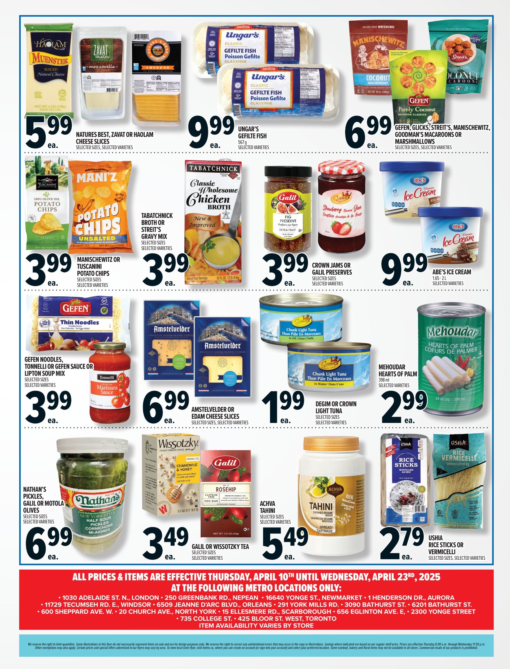 Metro (ON) Happy Passover Flyer April 10 to 23