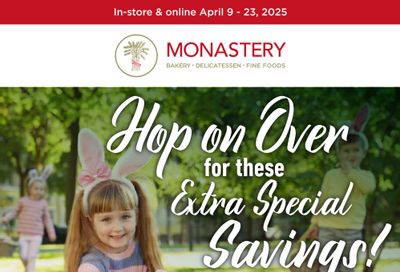 Monastery Bakery Flyer April 9 to 23