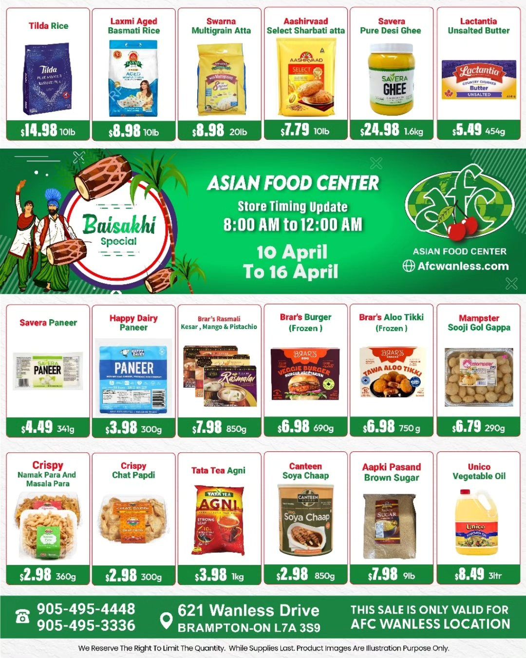 Asian Food Centre (Wanless Dr.) Flyer April 10 to 16