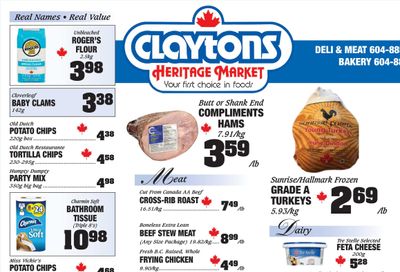 Claytons Heritage Market Flyer April 11 to 17