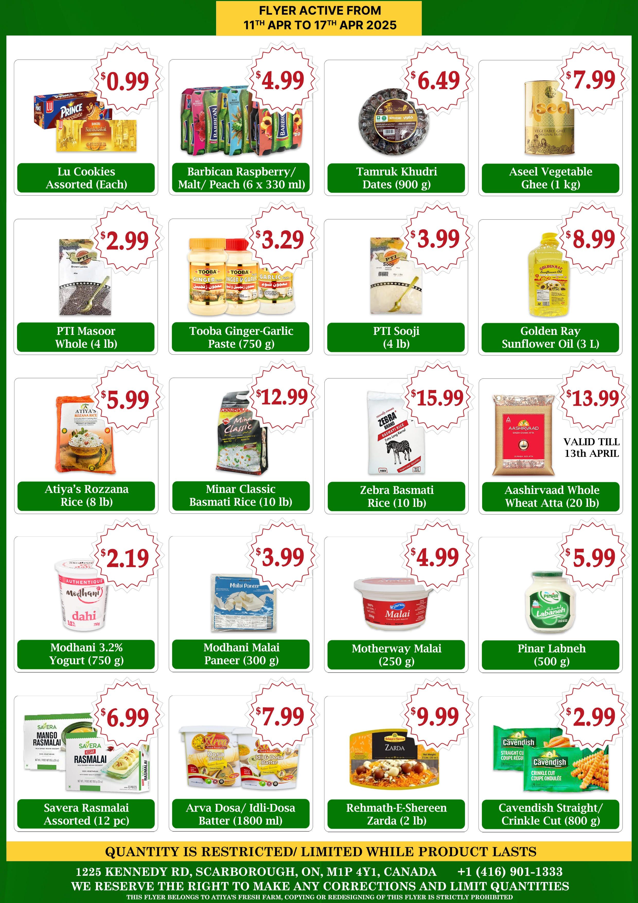 Atiya's Fresh Farm Flyer April 11 to 17
