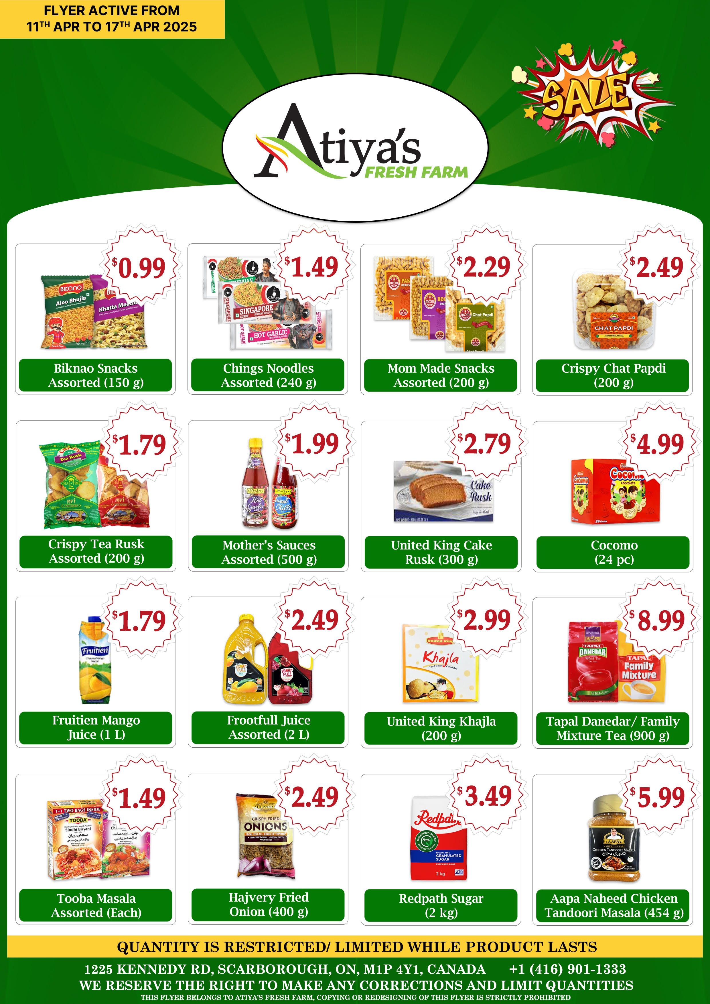 Atiya's Fresh Farm Flyer April 11 to 17