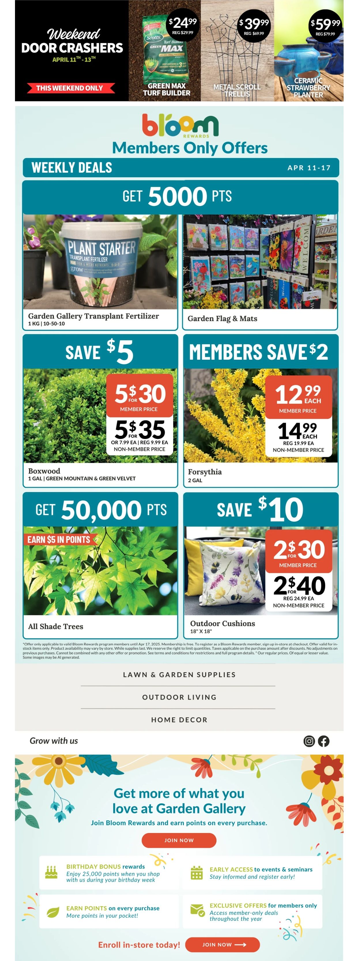 Lakeside Garden Gallery Flyer April 11 to 17