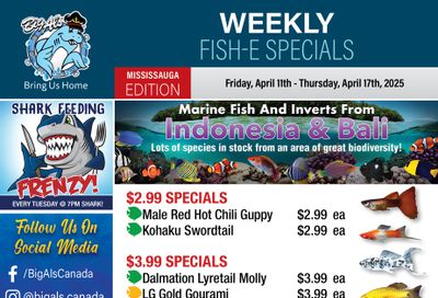 Big Al's (Mississauga) Weekly Specials April 11 to 17