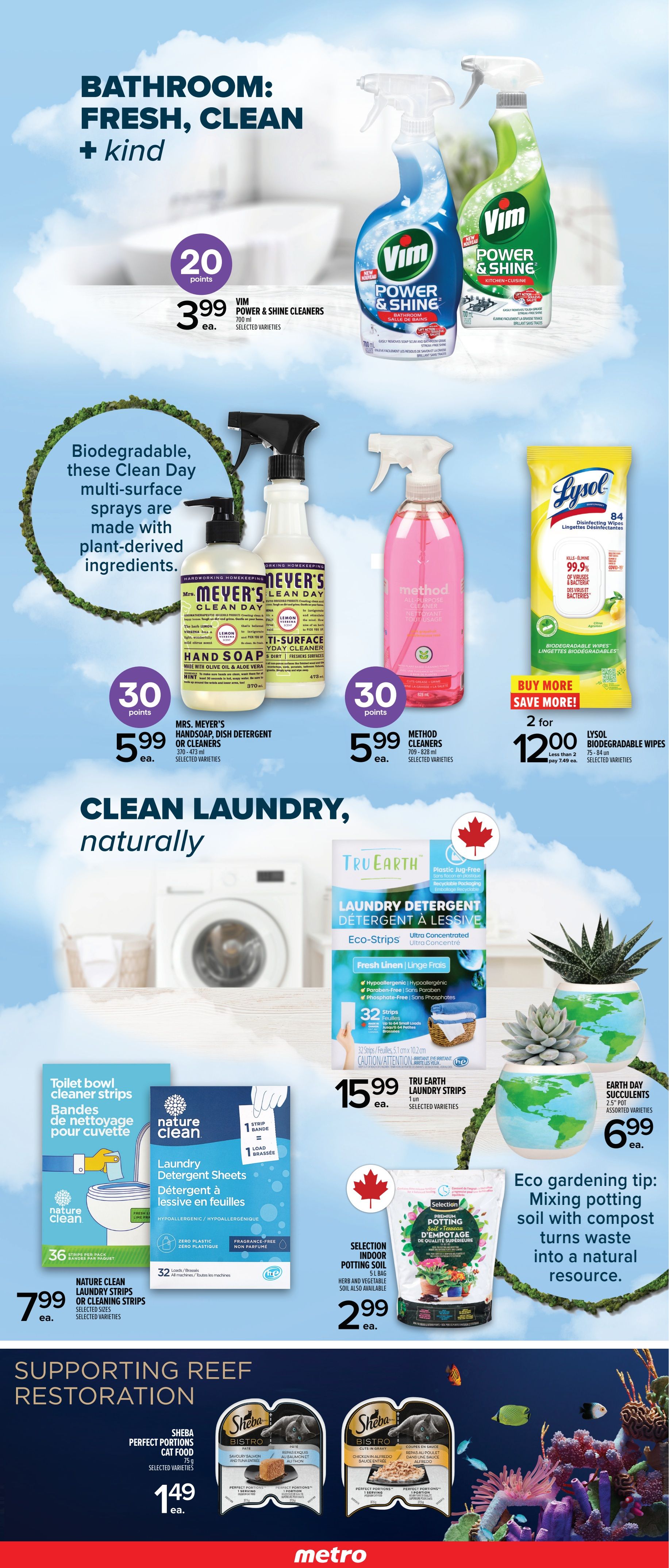 Metro (ON) Go Green Live Clean Flyer April 17 to 23