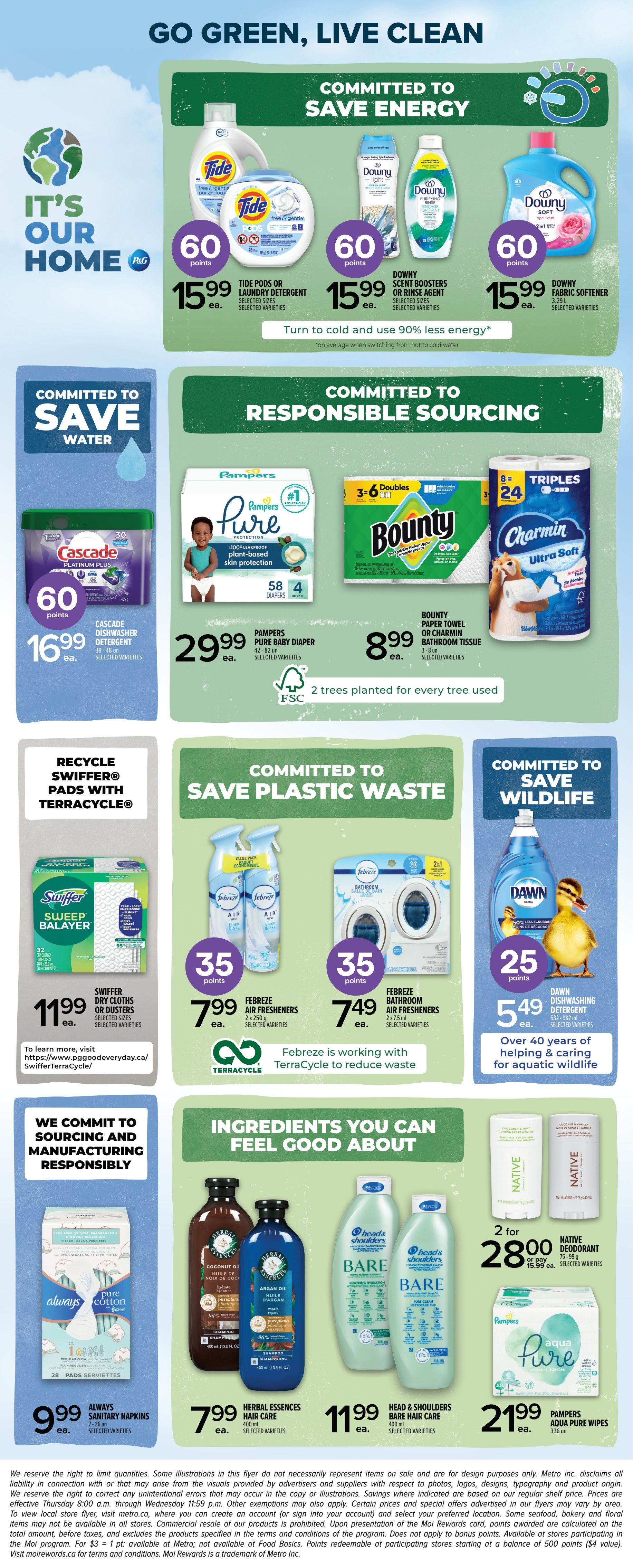 Metro (ON) Go Green Live Clean Flyer April 17 to 23