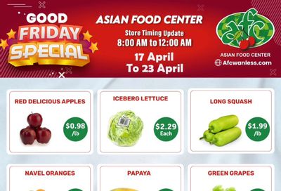 Asian Food Centre (Wanless Dr.) Flyer April 17 to 23