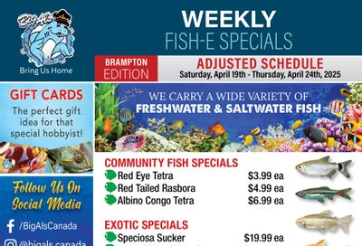 Big Al's (Brampton) Weekly Specials April 19 to 24