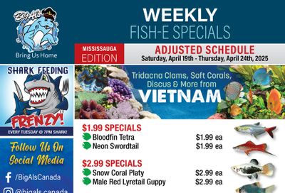 Big Al's (Mississauga) Weekly Specials April 19 to 24 Big Al's (Mississauga) Weekly Specials April 19 to 24