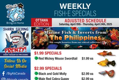 Big Al's (Ottawa) Weekly Specials April 19 to 24