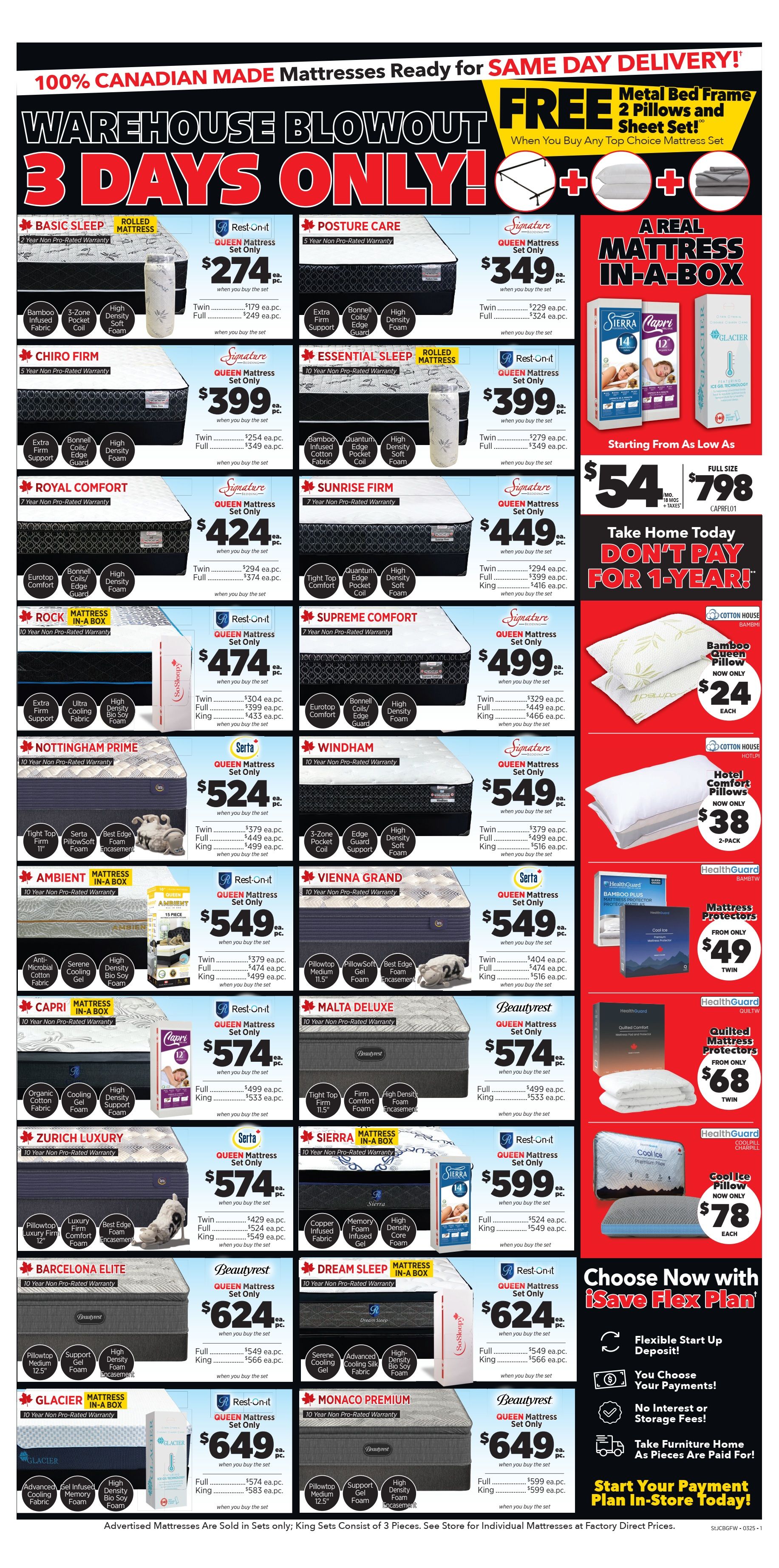 Surplus Furniture & Mattress Warehouse (St. John's, Corner Brook, Grand Falls Windsor) Flyer April 21 to 27