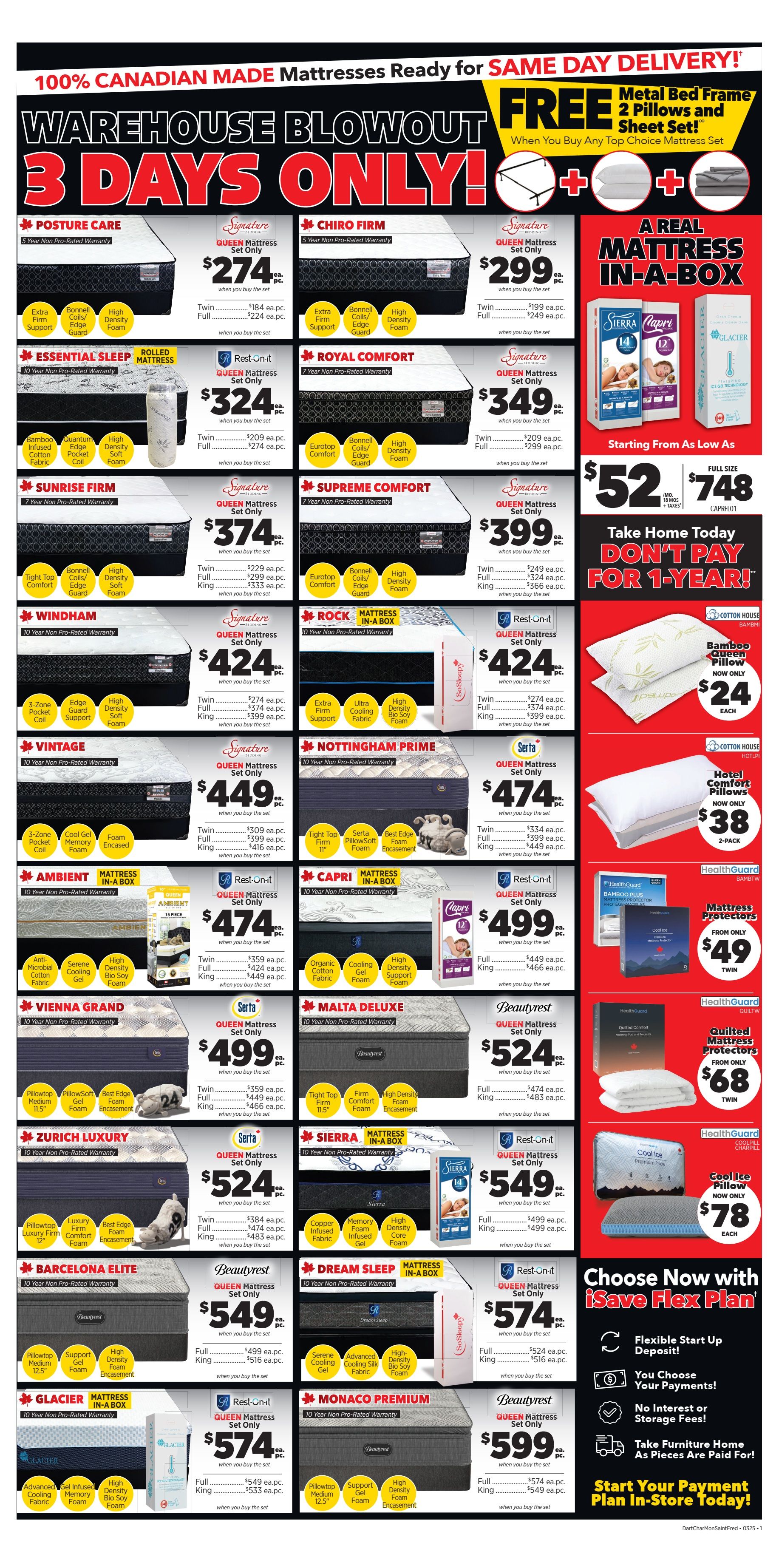 Surplus Furniture & Mattress Warehouse (Dartmouth, Charlottetown, Moncton, Saint John, Fredericton) Flyer April 21 to 27