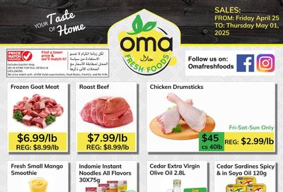 Oma Fresh Foods Flyer April 25 to May 1