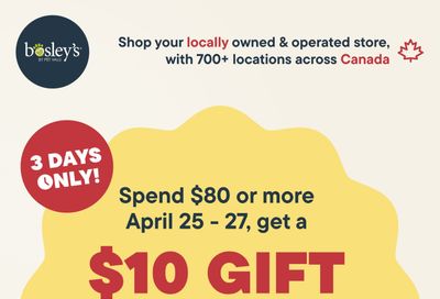 Bosley's by PetValu Flyer April 25 to 27