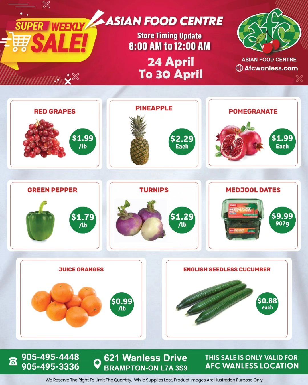 Asian Food Centre (Wanless Dr.) Flyer April 24 to 30